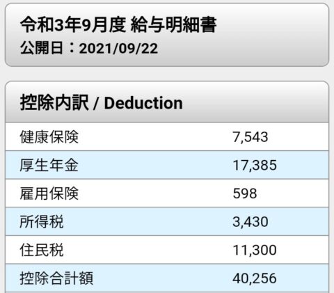 給与明細9月