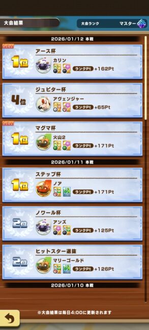 ロードオブマスター後半戦