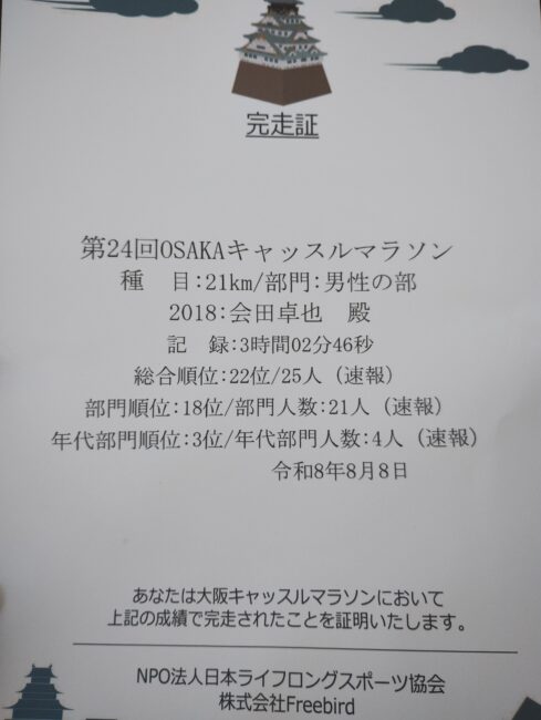 大阪城キャッスルマラソン