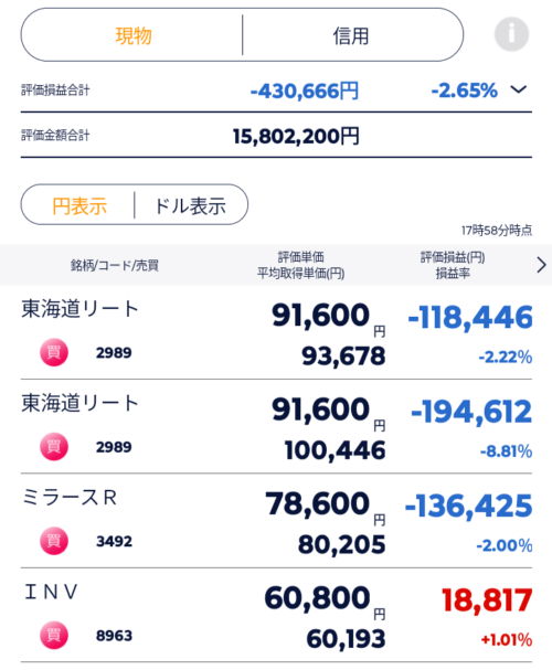 トレード記録